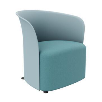 Sessel, 1-Sitzer, Bezug Polyester, Rücken PP blau, HxBxT 690x730x635mm