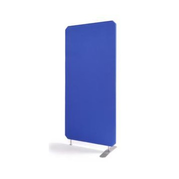 Schallabsorbierende Stellwand, HxB 1800x1200mm, Wand blau, Füße