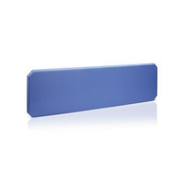 Schallabsorbierende Tischtrennwand,HxB 450x1200mm,Wand blau,2 Klemmfüße
