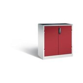 Universalschrank, HxBxT 1000x930x500mm, Korpus RAL7035, Front RAL3003