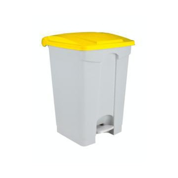 Contitop, Abfallbehälter mit Pedal 45L weiß/gelb/VE:3