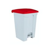 Contitop, Abfallbehälter mit Pedal 45L weiß/rot/VE:3