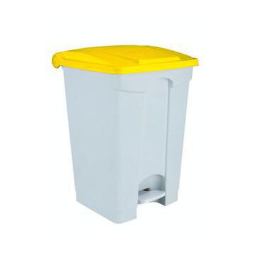 Contitop, Abfallbehälter mit Pedal 70L weiß/gelb