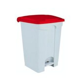 Contitop, Abfallbehälter mit Pedal 70L weiß/rot/VE:3