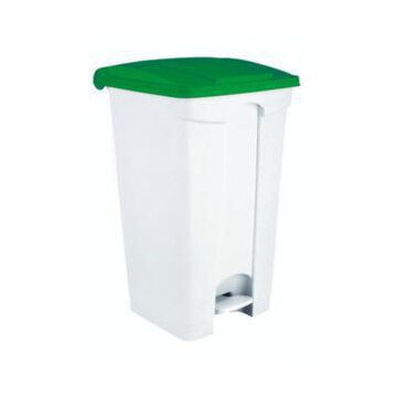 Contitop, Abfallbehälter mit Pedal 90L weiß/grün/VE:3