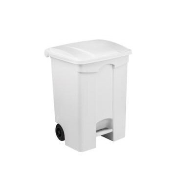 Contitop, mobiler Abfallbehälter mit Pedal 70L weiß