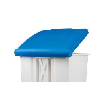 Contitop, mobiler Abfallbehälter mit Pedal 70L weiß/blau