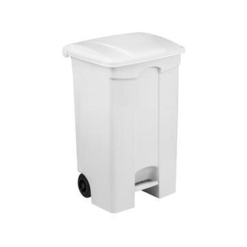 Contitop, mobiler Abfallbehälter mit Pedal 90L weiß/VE:3
