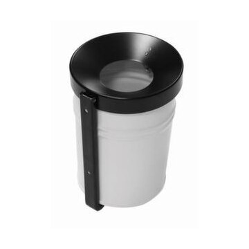 Abfallbehälter, selbstlöschend, 24l, HxØ 370x295mm, Wandmontage