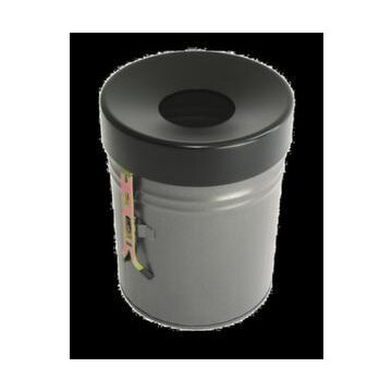Abfallbehälter, selbstlöschend, 60l, HxØ 630x392mm, Wandmontage