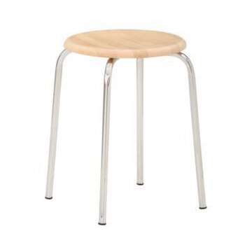 Hocker, Sitz H 480mm, Sitz Buche, Gestell Stahl