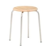 Hocker, Sitz H 480mm, Sitz Buche, Gestell Stahl