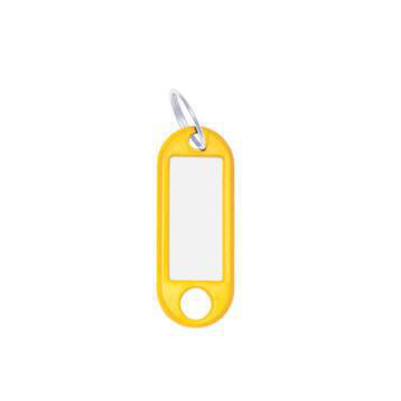 Schlüsselanhänger, gelb, m. Ring, HxLxB 3x52x21mm