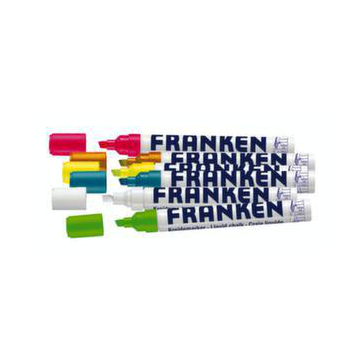 Kreidemarker-Set,6 Stifte,Keilspitze,Strichstärke 2-5mm,farblich sortiert
