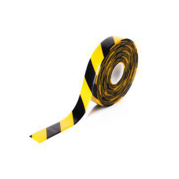 Bodenmarkierungsband, PVC, gelb/schwarz, Band LxB 30mx50mm