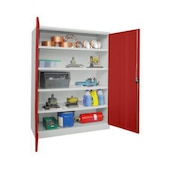 Schwerlast-Flügeltürenschrank,HxBxT 1950x1470x630mm,RAL7035,Front RAL3000