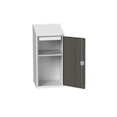 Pultschrank,HxBxT 1130x525x550mm,m. Böden,Korpus RAL7035,Front RAL7016