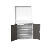 Pultschrank, HxBxT 2000x1050x550mm, m. Böden, Lochplattenrückwand