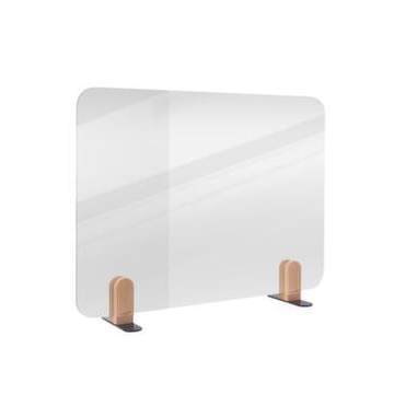 Tischtrennwand,HxB 600x800mm,Wandstärke 5mm,Wand Acrylglas,2 Standfüße