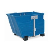 PE-Kippbehälter, HxLxB 845x1260x960mm, 0, 6m³, Tragl. 400kg, blau, Füße