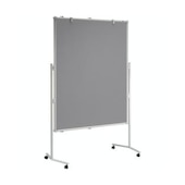 Moderationstafel,H 1950mm,Tafel HxB 1500x1200mm,Tafel Textil,grau,pinnbar