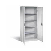 Universalschrank,HxBxT 1950x890x415mm,4xStahlboden,Zylinderschloss,Sockel