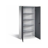 Universalschrank,HxBxT 1950x890x415mm,4xStahlboden,Zylinderschloss,Sockel