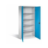 Universalschrank,HxBxT 1950x890x545mm,4xStahlboden,Zylinderschloss,Sockel