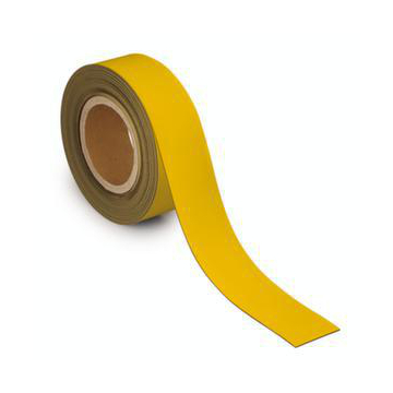 Kennzeichnungsband, magnethaftend, LxB 10m x 50mm, Stärke 1mm, gelb