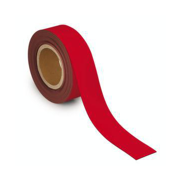 Kennzeichnungsband, magnethaftend, LxB 10m x 50mm, Stärke 1mm, rot