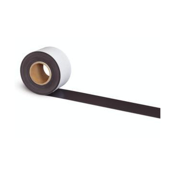 Magnetband, vorne selbstklebend, LxB 10m x 100mm, Stärke 1mm, weiß