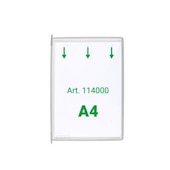 Sichttafel,DIN A4,Hoch-/Querformat,grau,z. Einstecken,m. Aufsteckreitern