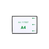 Sichttafel, DIN A4, quer, schwarz, z. Einstecken, m. Aufsteckreitern