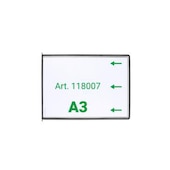 Sichttafel, DIN A4, quer, schwarz, z. Einstecken, m. Aufsteckreitern