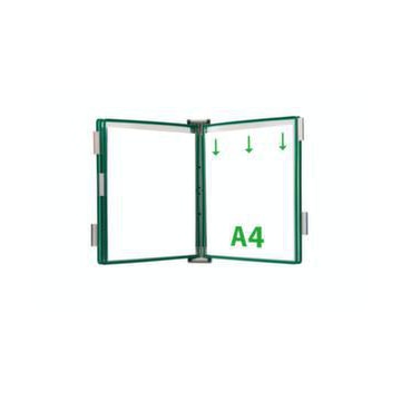 Wand-Sichttafelsystem, DIN A4, hoch, 5 Tafeln, grün