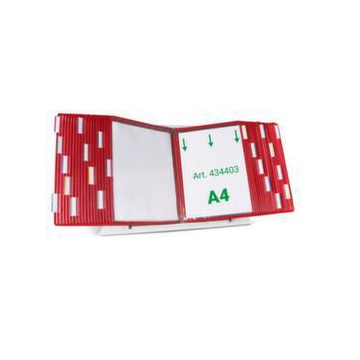 Tisch-Sichttafelsystem, DIN A4, hoch, 40 Tafeln, rot