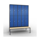 Sitzbankschrank,HxBxT 2090x1480x815mm,Korpus RAL7021,Front RAL3003