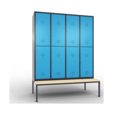 Sitzbankschrank,HxBxT 2090x1590x815mm,Korpus RAL7021,Front RAL5012