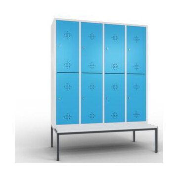 Sitzbankschrank,HxBxT 2090x1590x815mm,Korpus RAL7035,Front RAL5012