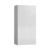 Schließfachschrank, HxBxT 1800x870x500mm, 3x3 Fächer, Zyl.-Schl.