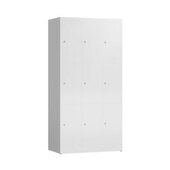 Schließfachschrank, HxBxT 1800x870x500mm, 3x3 Fächer, Zyl.-Schl.