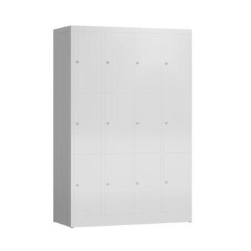 Schließfachschrank, HxBxT 1800x1185x500mm, 4x3 Fächer, Zyl.-Schl.