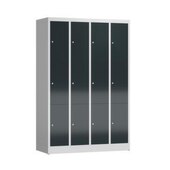 Schließfachschrank, HxBxT 1800x1185x500mm, 4x3 Fächer, Zyl.-Schl.