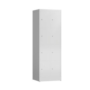 Schließfachschrank, HxBxT 1800x590x500mm, 2x4 Fächer, Zyl.-Schl.