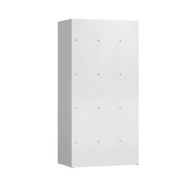 Schließfachschrank, HxBxT 1800x870x500mm, 3x4 Fächer, Zyl.-Schl.