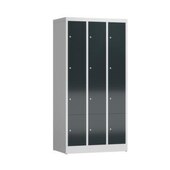 Schließfachschrank, HxBxT 1800x870x500mm, 3x4 Fächer, Zyl.-Schl.