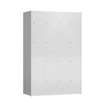 Schließfachschrank, HxBxT 1800x1185x500mm, 4x4 Fächer, Zyl.-Schl.