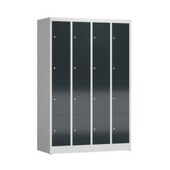 Schließfachschrank, HxBxT 1800x1185x500mm, 4x4 Fächer, Zyl.-Schl.