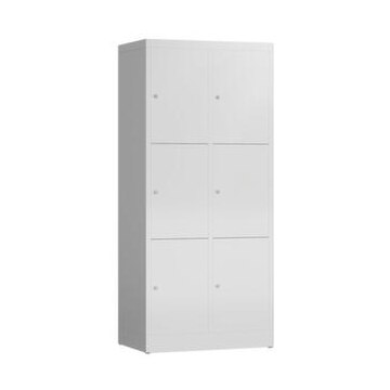 Schließfachschrank, HxBxT 1800x800x500mm, 2x3 Fächer, Zyl.-Schl.