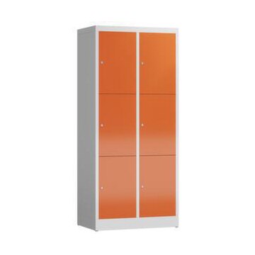 Schließfachschrank, HxBxT 1800x800x500mm, 2x3 Fächer, Zyl.-Schl.